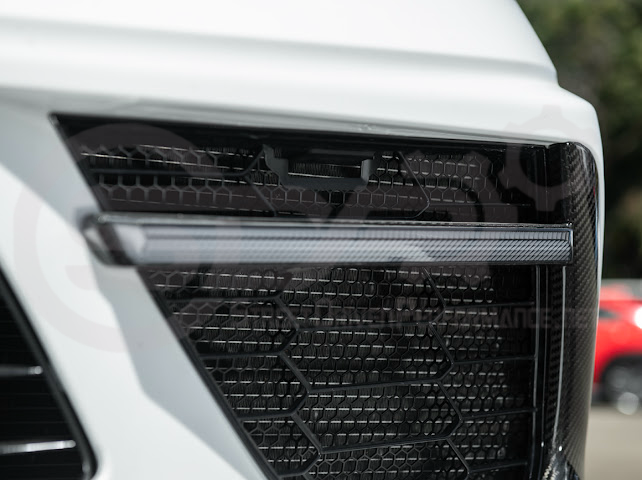 2020+ CHEVROLET CORVETTE C8 STINGRAY & Z51 | FACTORY OEM STYLE GLOSSY BLACK FRONT BUMPER LOWER AIR INLET MESH GRILLE GUARDS