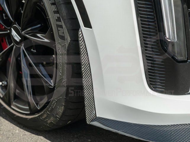 2020-Up Cadillac CT4-V Blackwing | CARBON FIBER Front Splitter Side Wheel Arches Pair