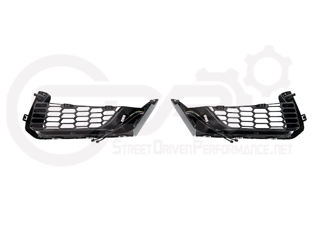 2024-Up For Mustang S650 Dark Horse Style Bumper | Side Intake LED Grille DRL Light Bar Pair