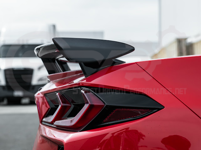 2020-Up Corvette C8 Stingray & Z51 |FaceliftedbRear Trunk High Wing Spoiler (Matte Black or Carbon Flash)