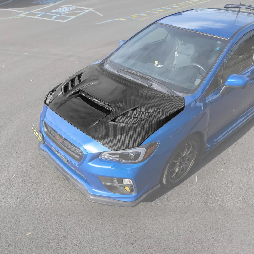 2015-2021 SUBARU WRX STI | JDM VRS STYLE CARBON FIBER FRONT VENTED HOOD