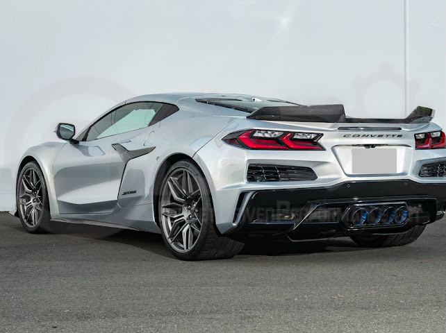 2023-Up CORVETTE C8 Z06 / E-RAY / ZR1 | Z06 FACTORY STYLE CARBON FIBER REAR SPOILER WING WITH 1.5 INCH EXTENDED WICKERBILL WINGLETS