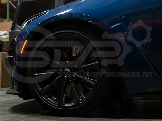 2020-Up Cadillac CT5 | Front Bumper Amber LED Reflector Light Side Marker Pair (Clear, Amber or Smoke Lens)