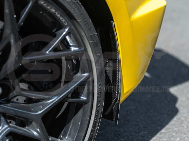 2023-UP CORVETTE C8 E-RAY, Z06, & ZR1 | FACTORY EXTENDED XL VERSION 2 FRONT & REAR MUD FLAPS SPLASH GUARD PAIR