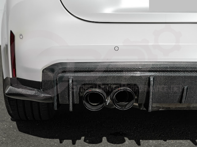 2021-PRESENT BMW G82/G83 M4 | 3D STYLE CARBON FIBER REPLACEMENT 3PCS REAR DIFFUSER APRON