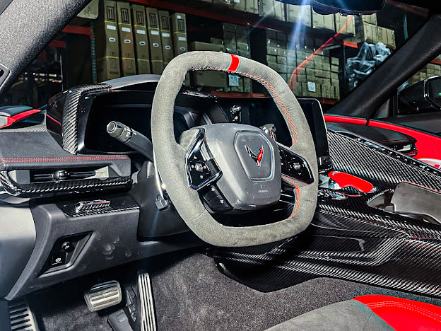 2020+ CHEVROLET CORVETTE C8 CARBON FIBER HUD HEADLIGHT SWITCH BUTTON PANEL COVER