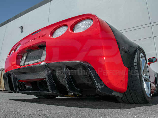 1997-2004 Chevrolet Corvette C5 | SDP Performance style CARBON FIBER Rear Bumper Finned Diffuser