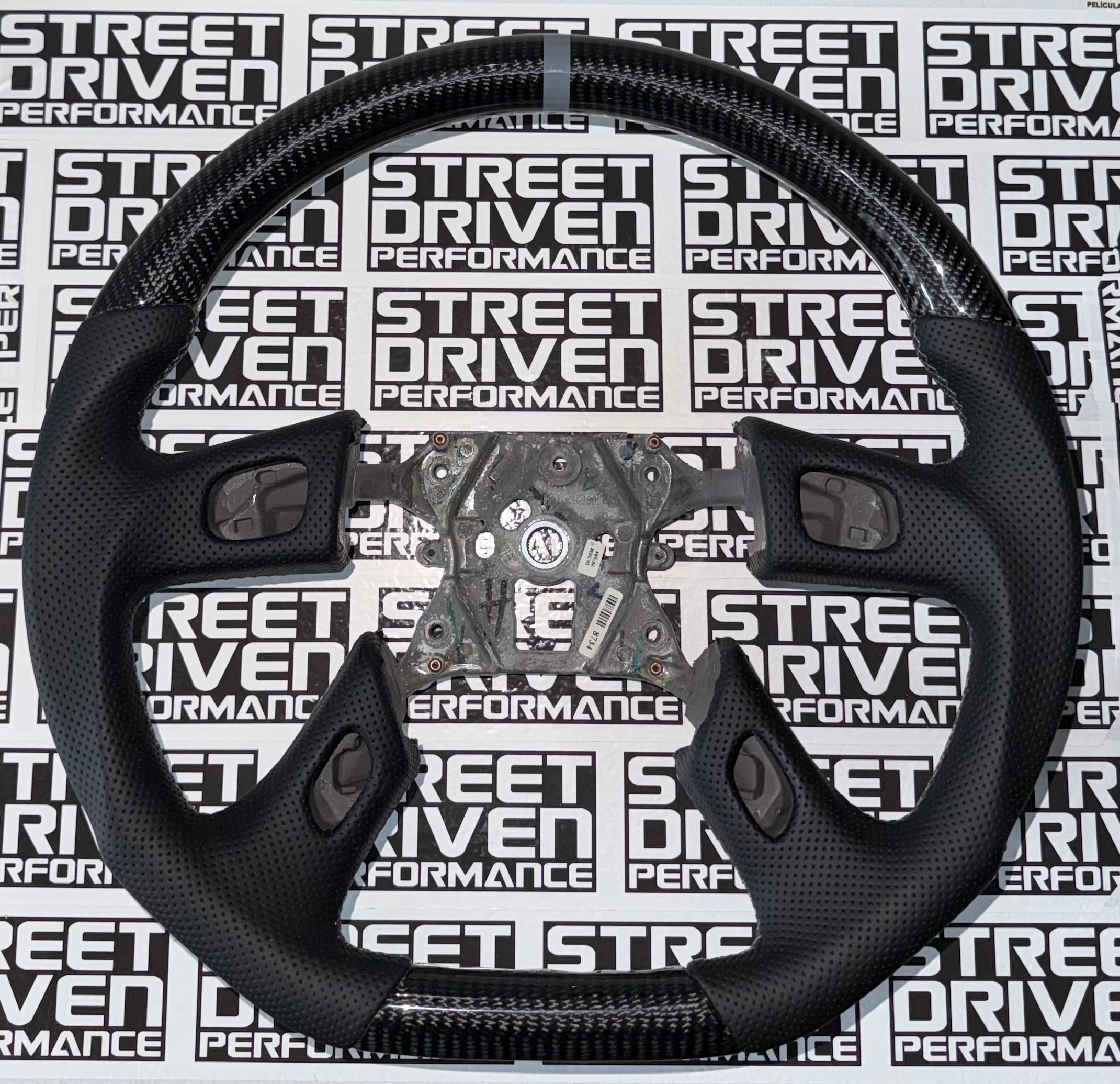 2003 - 2008 TBSS Trailblazer, Chevrolet Silverado / GMC Sierra (1500, 2500, & 3500) & H2 Hummer - Carbon Fiber / Leather Steering Wheels (IN STOCK READY TO SHIP)