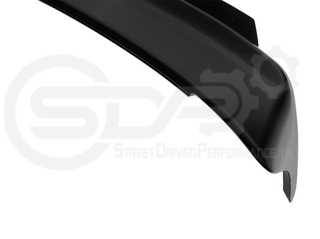 Dodge Charger SRT Hellcat Redeye rear trunk wing spoiler in matte black, featuring a wickerbill design for sporty aerodynamics.