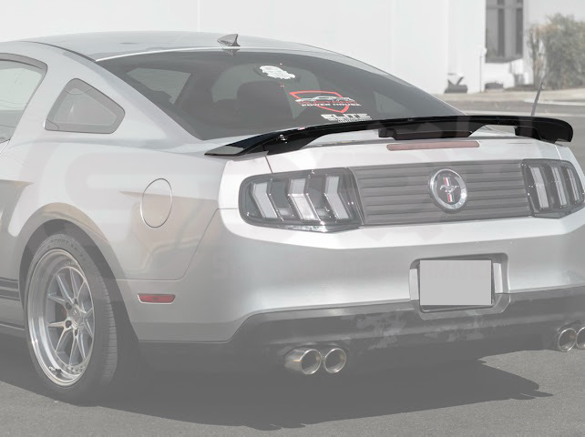 2010-2014 Ford Mustang S550 | GT500 Style GLOSSY BLACK Rear Trunk Lid Wing Spoiler