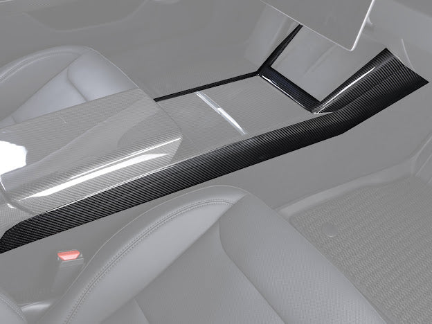 2024-UP TESLA MODEL 3 CARBON FIBER INTERIOR CONSOLE FRAME