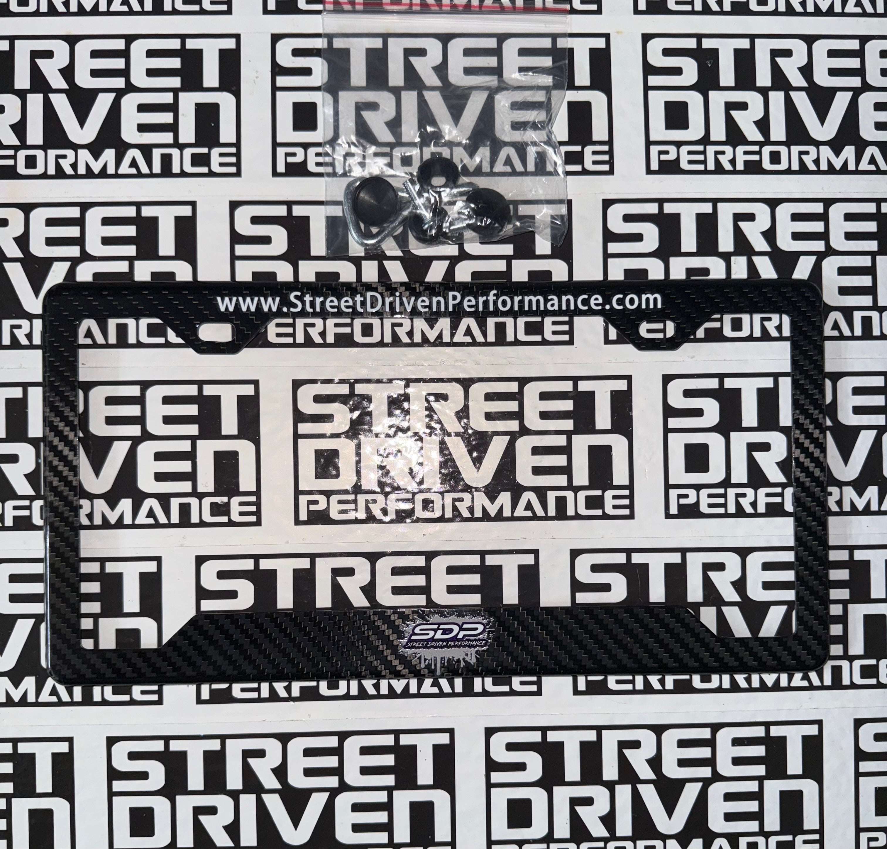 SDP REAL CARBON FIBER LICENSE PLATE TRIM COVER