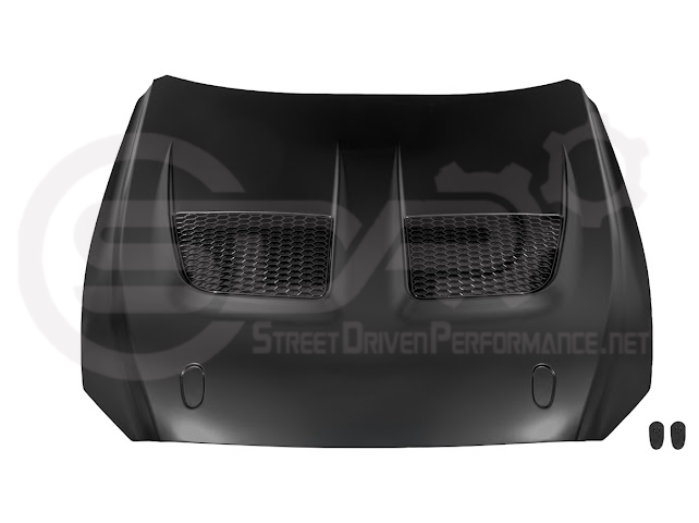 2018-2023 FORD MUSTANG S550 | GTD STYLE ALUMINUM FRONT AIR VENTED HOOD