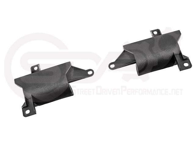 Pair of exterior underbody air deflector cooling duct scoops for Chevrolet Corvette C8 (2020-up) by Street Driven Performance.