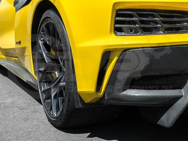 2023-UP CORVETTE C8 E-RAY, Z06, & ZR1 | FACTORY EXTENDED XL VERSION 2 FRONT & REAR MUD FLAPS SPLASH GUARD PAIR