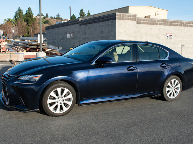 2013-Up Lexus GS-Series Lexon Style CARBON FIBER Side Skirts Rocker Panel Extension Ground Effects