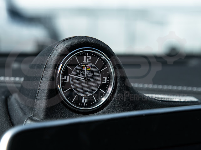 Fit 2020-2024 Cadillac CT5 | Leather Dashboard Center Analog Clock & Speaker Pod (Fits all Models)