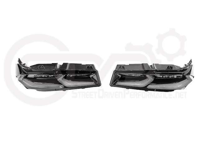 2020-Up Chevrolet Corvette C8 | Euro Style Sequential Signal LED Rear Taillights Pair (Clear or Smoke Lenses)