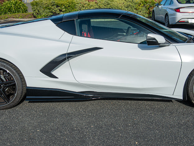 2020-PRESENT CHEVROLET CORVETTE C8 STINGRAY & Z51 | 3VM STYLE SIDE SKIRTS ROCKER PANELS GROUND EFFECTS