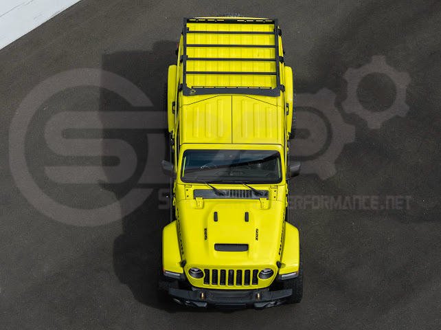 2018-UP JEEP WRANGLER JL & 2020-PRESENT JEEP GLADIATOR JT | CARBON STEEL BLACK TOP ROOF CARGO RACK (FULL & HALF LENGTH)