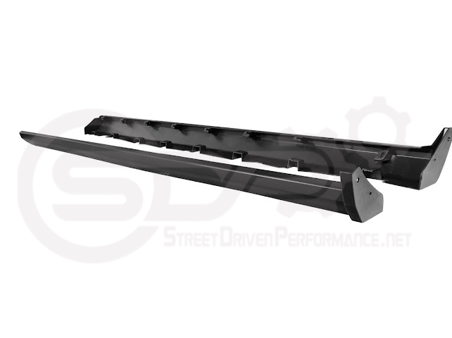2010-2014 FORD S197 MUSTANG | GT500 STYLE SIDE SKIRTS EXTENSION PAIR ROCKER PANELS GROUND EFFECTS