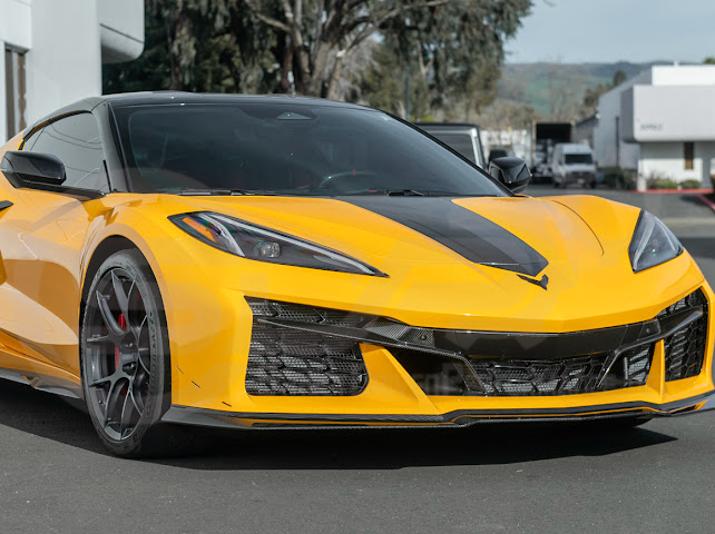 2023-Up Corvette C8 Z06 | Z07 Extended Package CARBON FIBER Front Lip Splitter Ground Effects