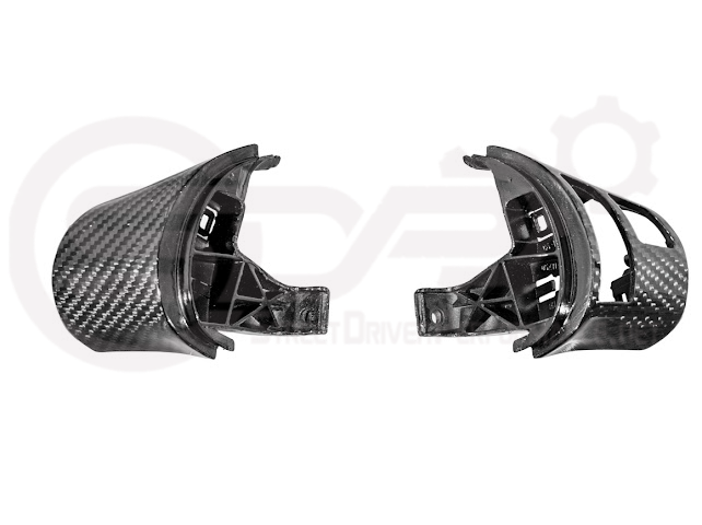 2005-2013 CHEVROLET CORVETTE C6 | SDP PERFORMANCE CARBON FIBER STEERING WHEEL BUTTON COVER REPLACEMENT PAIR