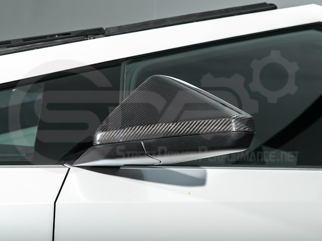 2024-Up Tesla Cybertruck | Factory Style Carbon Fiber Side Mirror Covers Pair