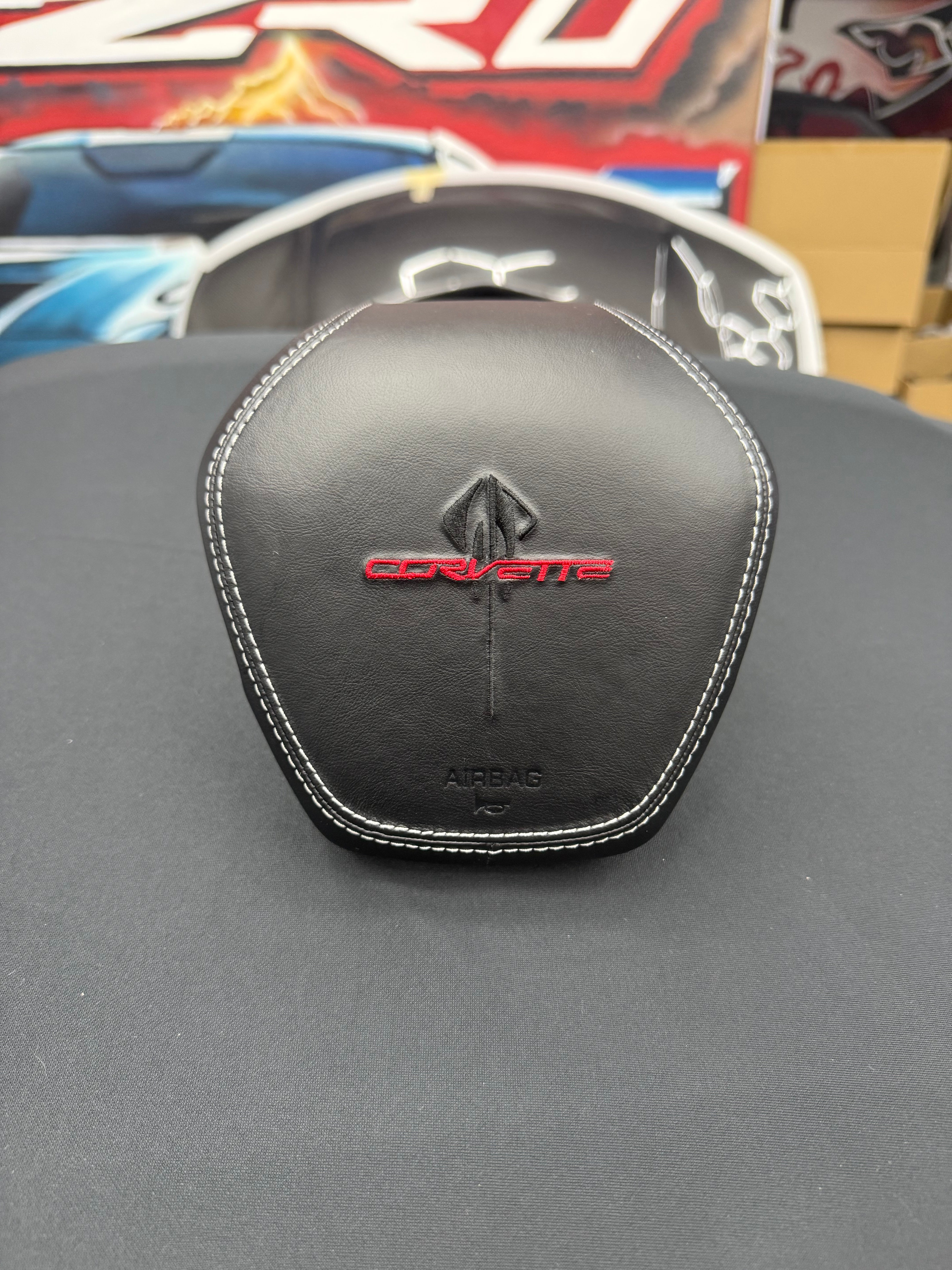 2020+ Chevrolet Corvette C8 - Airbag Cover for Steering Wheel (IN STOCK NO WAIT TIMES)