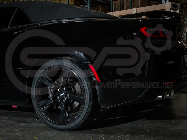 2016-2024 Chevrolet Camaro | Rear Bumper Side Marker Lens w/ Red LED Reflector Light Pair (Clear / Red / Smoke)