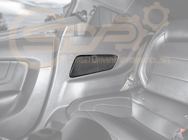 2015-2023 FORD MUSTANG S550 |CARBON FIBER REAR SEAT DECORATIVE BOARD PANEL COVER