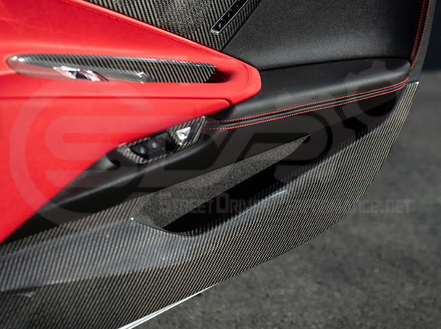 2020-Up Corvette C8 | CARBON FIBER Door Kick Guard Panel Lower Pocket Cover Pair