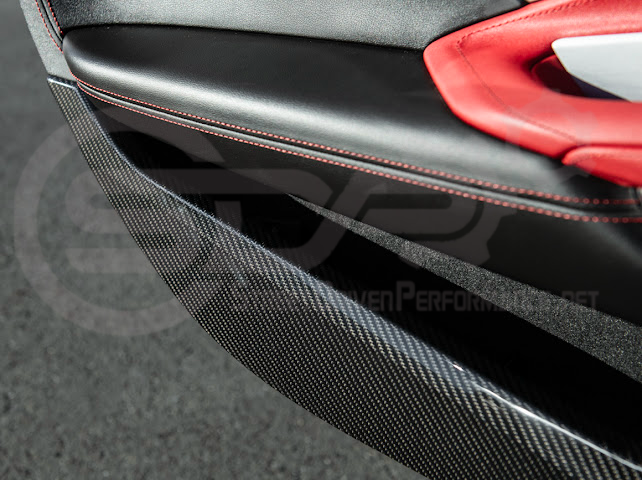 2020-Up Corvette C8 | CARBON FIBER Door Kick Guard Panel Lower Pocket Cover Pair