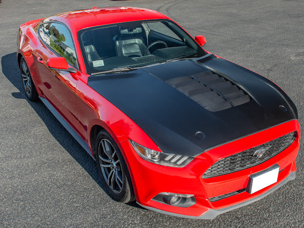 2015-23 FORD MUSTANG S550 | GT500 STYLE FRONT AIR VENTED HOOD