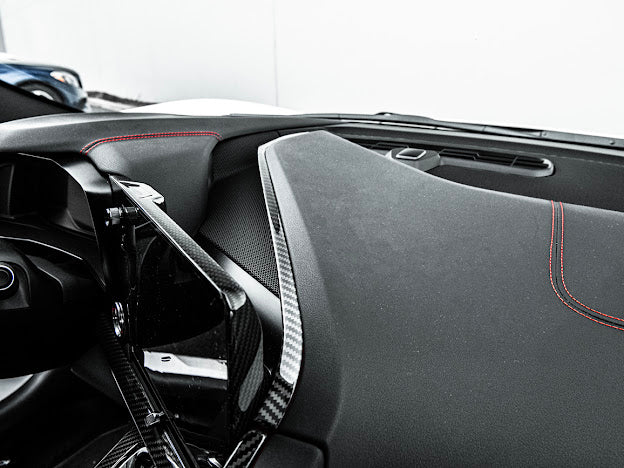 2020+ CHEVROLET CORVETTE C8 CARBON FIBER UPPER DASH PAD TRIM COVER KIT