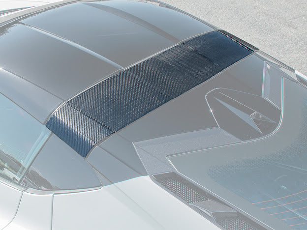 2020+ CHEVROLET CORVETTE C8 CARBON FIBER TOP ROOF PILLAR BOW