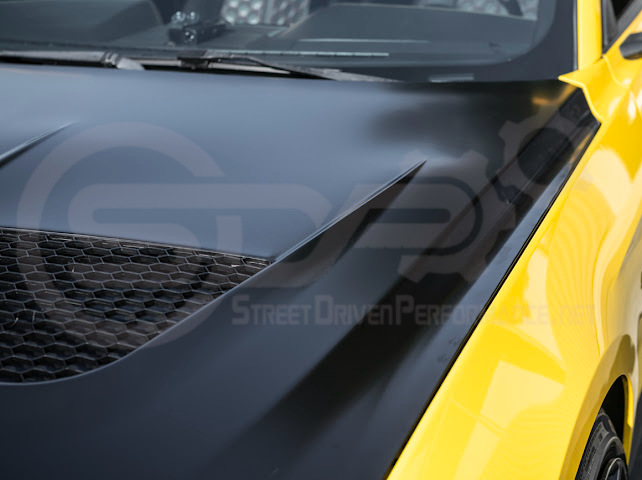 2018-2023 FORD MUSTANG S550 | GTD STYLE ALUMINUM FRONT AIR VENTED HOOD