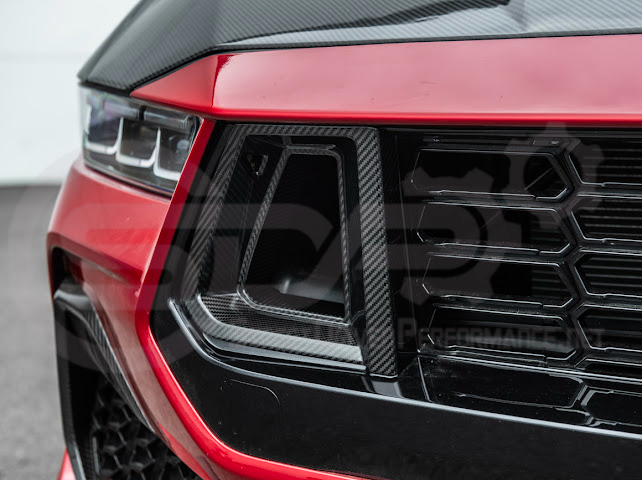 2024-Up Ford Mustang GT | DarkHorse Style CARBON FIBER Side Grille Air Intake Bezel Pair