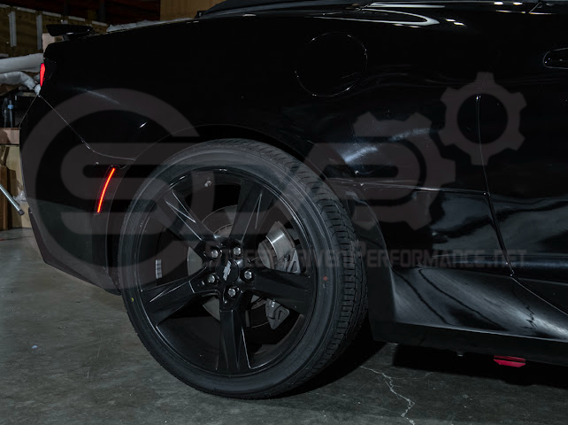 2016-2024 Chevrolet Camaro | Rear Bumper Side Marker Lens w/ Red LED Reflector Light Pair (Clear / Red / Smoke)