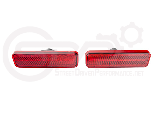 1972-1974 Dodge Charger | Rear Bumper Side Marker Lens Red Light LED Pair (Clear / Red / Smoke)