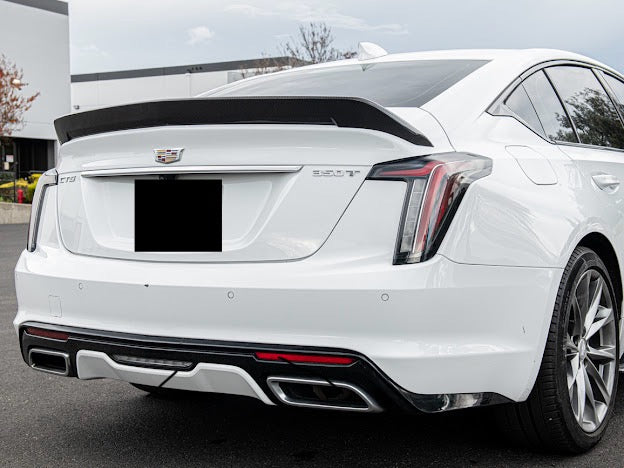 2020-Present Cadillac CT5 Sport / CT5-V / CT5-V Blackwing | Blackwing Style CARBON FIBER Rear Trunk Spoiler Wing