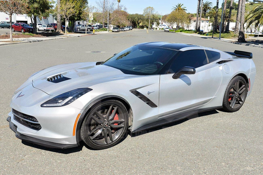 2014-2019 CORVETTE C7 STINGRAY & Z51 | FRONT SPLITTER LIP & SIDE SKIRTS ROCKER PANELS GROIND EFFECTS