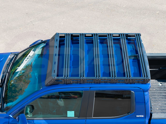 2016-2023 Toyota Tacoma | Extreme Off-Road Version 2 Carbon Steel Black Top Roof Rack Cargo Luggage Carrier