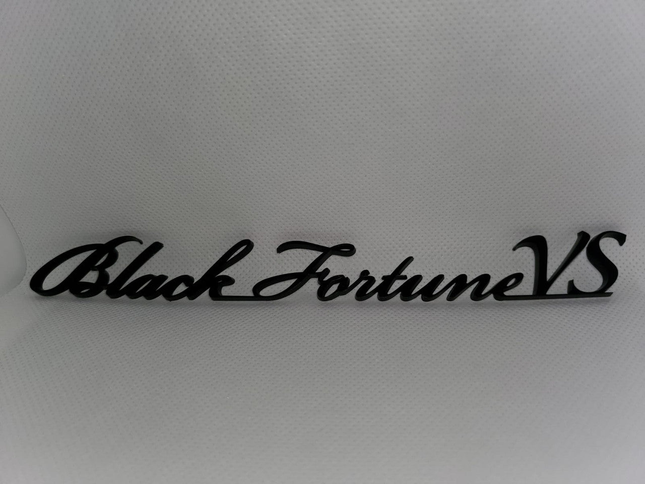 VeilSide Limited Edition Black Fortune 3D Emblem - Size 7.5" x 1" (195mm x 22mm) Black Color
