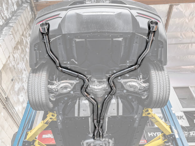 2024-PRESENT FORD MUSTANG S650 GT | STRAIGHT CAT BACK DUAL BURNT TIPS EXHAUST
