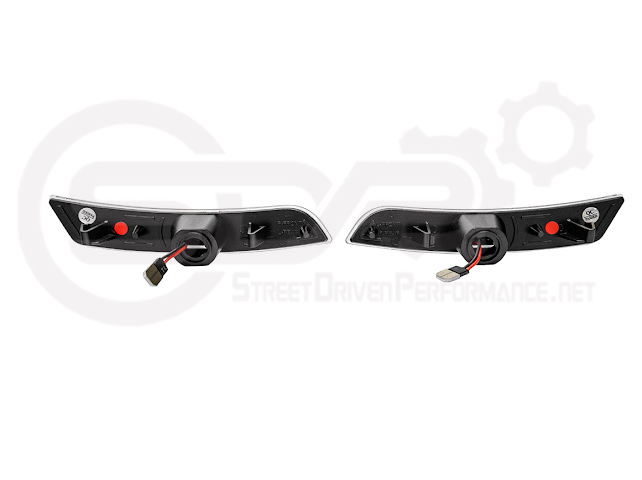 2016-2024 Chevrolet Camaro | Rear Bumper Side Marker Lens w/ Red LED Reflector Light Pair (Clear / Red / Smoke)