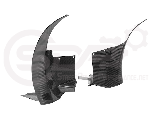 2005-2013 Corvette C6 Widebody | Carbon Fiber Front Fender Rear Splash Shield Pair