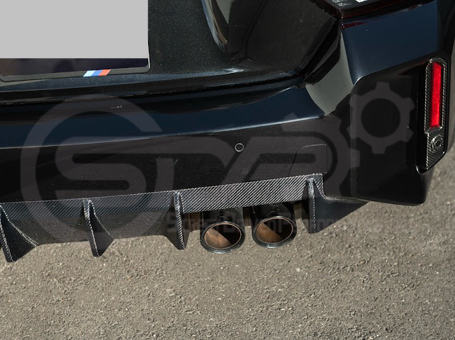 2023-UP BMW G87 M2 | M-SPORT PERFORMANCE V2 STYLE CARBON FIBER REAR BUMPER DIFFUSER