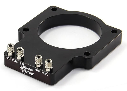 Nitrous Outlet GM 90mm LSX Dual Stage Plate System - Gas/E85 (5-55psi)(50-200HP)(12lb Bottle)(1997-2004 Corvette Requires ...