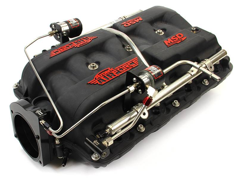 Nitrous Outlet GM 102mm MSD LS1/LS2/LS6 Atomic AirForce Intake Hard-line Plate System - Aftermarket Fuel Rails/2006-2019 C...